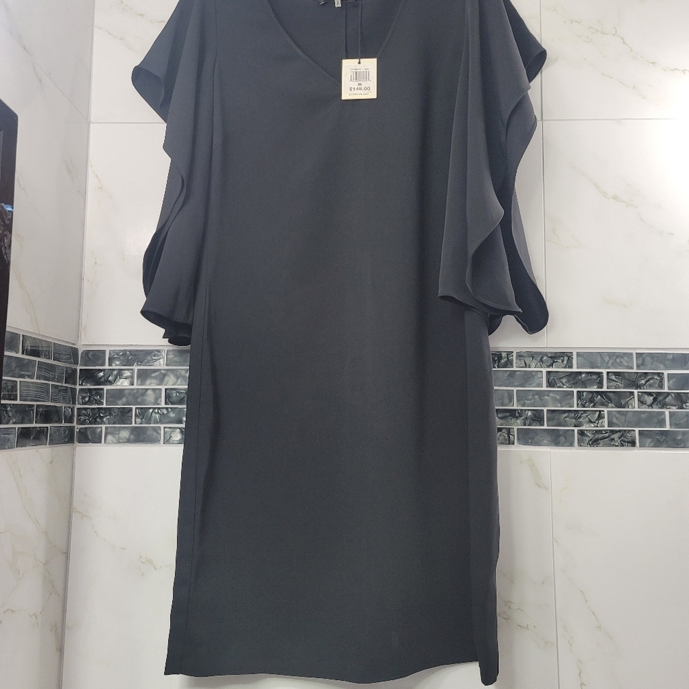 Trina Turk Hiroshi Flutter| Ruffle Sleeve Dress - Picture 6 of 8